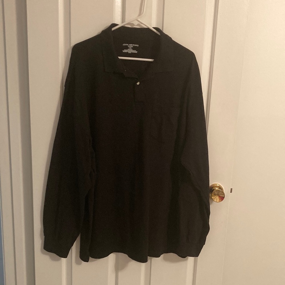 John Ashford Black Cotton Long Sleeve Top